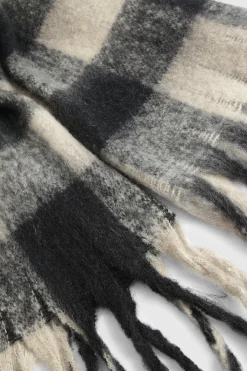 boohoo Écharpe à pompons à motif pied-de-poule< Écharpes|Écharpes Et Gants