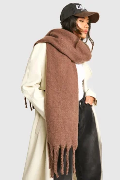 boohoo Écharpe surdimensionnée à franges épaisses< Écharpes|Écharpes Et Gants