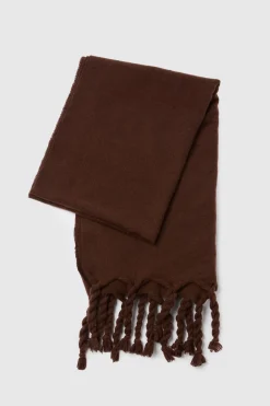 Écharpe Surdimensionnée À Pompons Épais