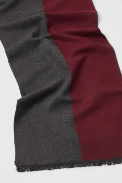 Écharpe Tricotée Bordeaux Anthracite