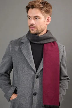 Écharpe Tricotée Bordeaux Anthracite