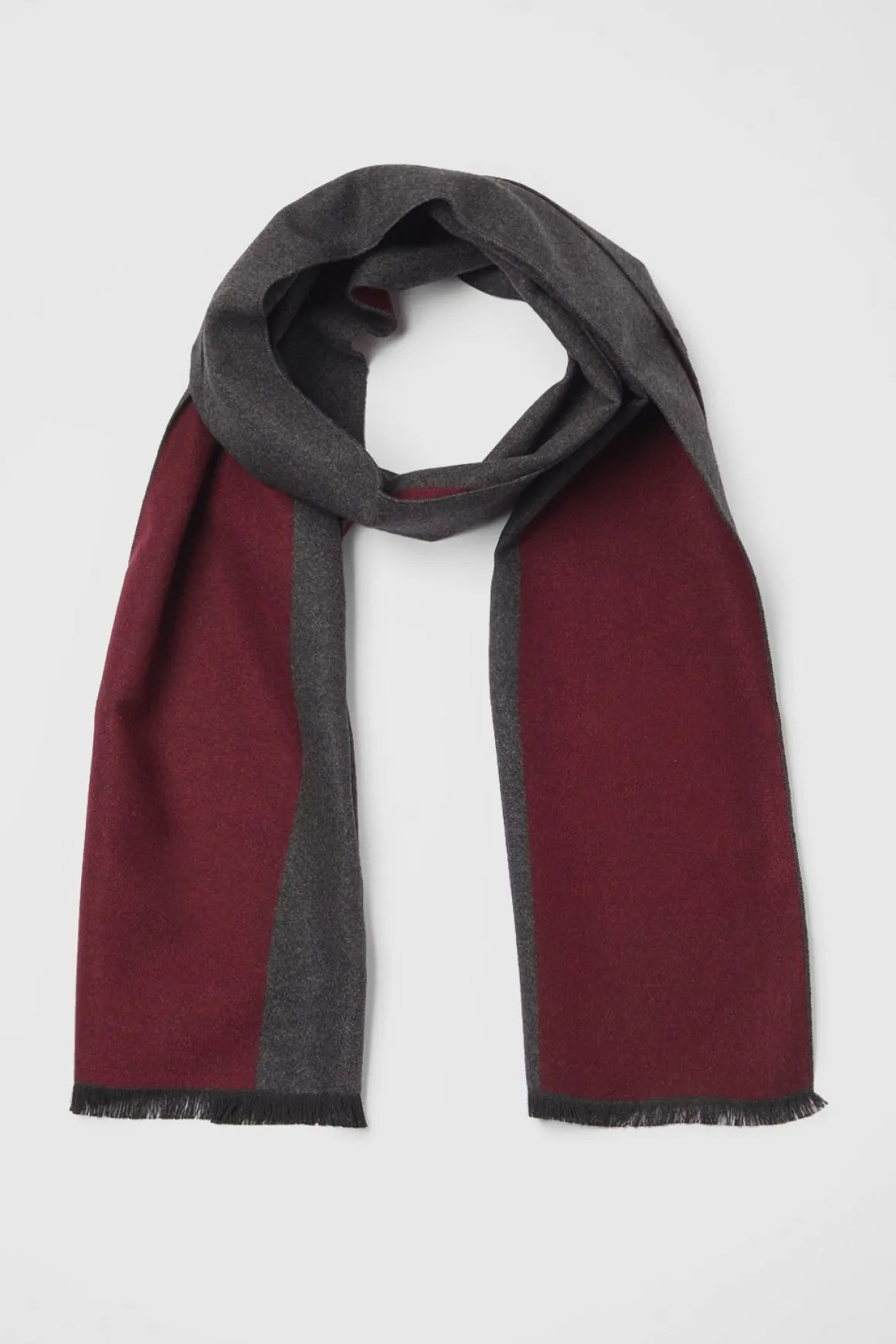 Écharpe Tricotée Bordeaux Anthracite