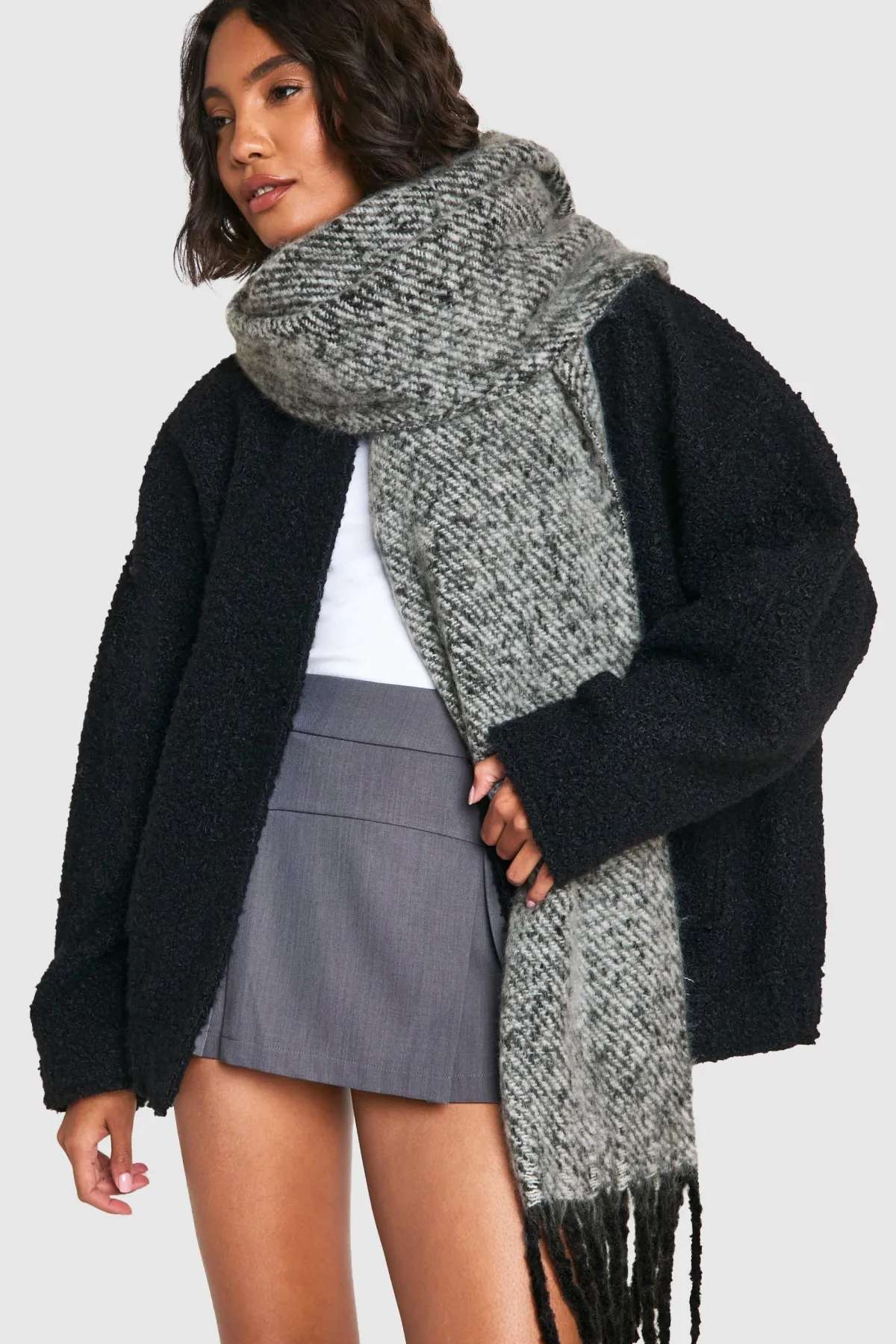 boohoo Écharpe tricotée épaisse bicolore< Écharpes|Écharpes Et Gants