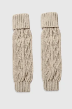 Chauffe-jambes en tricot torsadé