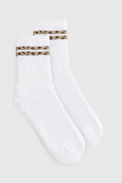 boohoo Chaussette de sport double rayures<Femme Lingerie Et Sous-Vêtements|Chaussettes