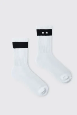 Chaussettes Brodées Double Étoile