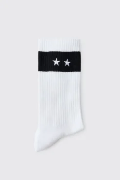 Chaussettes Brodées Double Étoile