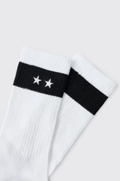 Chaussettes Brodées Double Étoile
