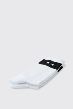 Chaussettes Brodées Double Étoile