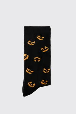 boohooMAN Chaussettes Citrouille Halloween<Homme Chaussettes