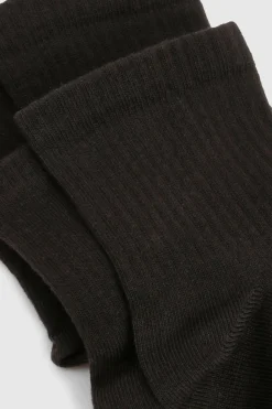 Chaussettes de sport pour la cheville, pack de 5, noir uni