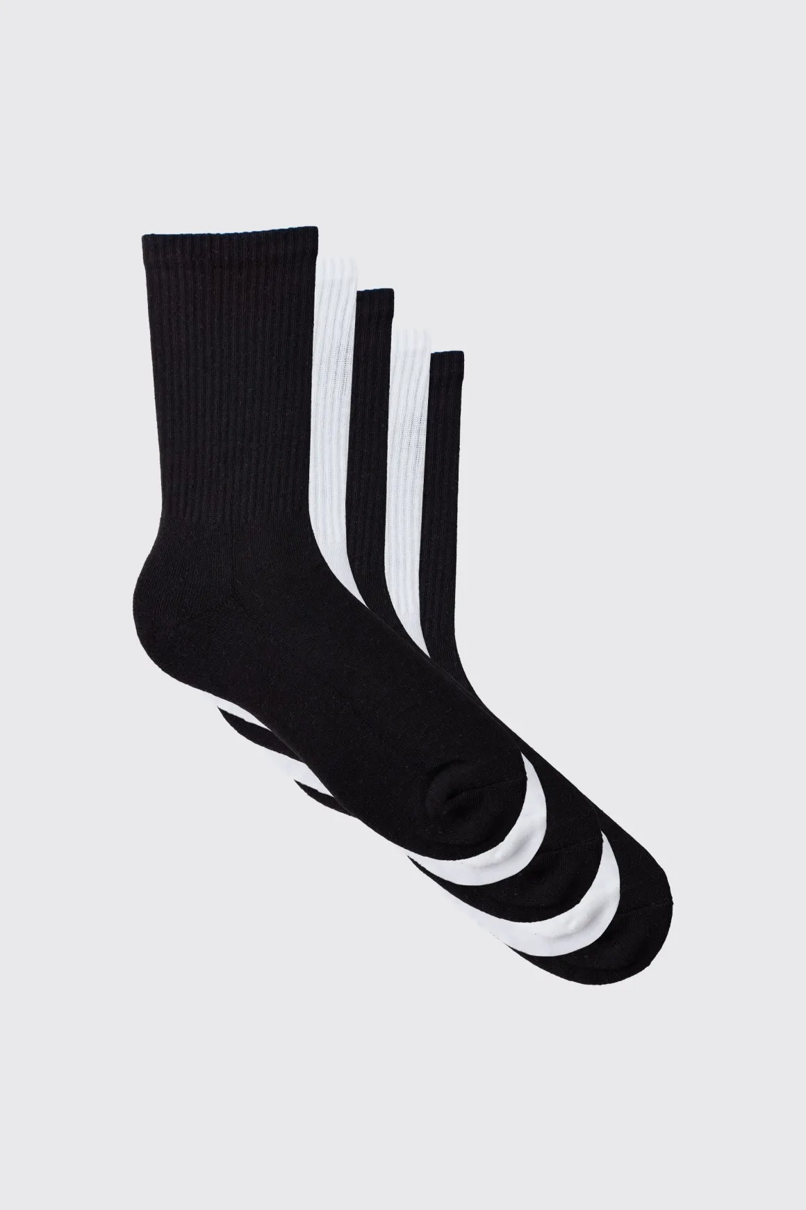5 Chaussettes de sport unies mixtes