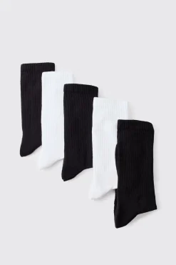 5 Chaussettes de sport unies mixtes