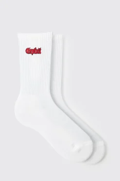 Chaussettes Half Terry brodées Explicit