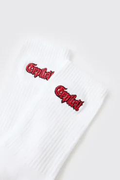 Chaussettes Half Terry brodées Explicit
