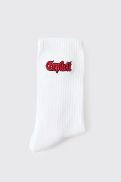 Chaussettes Half Terry brodées Explicit