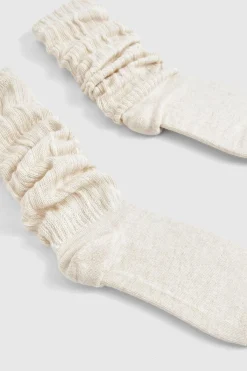 boohoo Chaussettes tricotées décontractées couleur avoine<Femme Lingerie Et Sous-Vêtements|Chaussettes