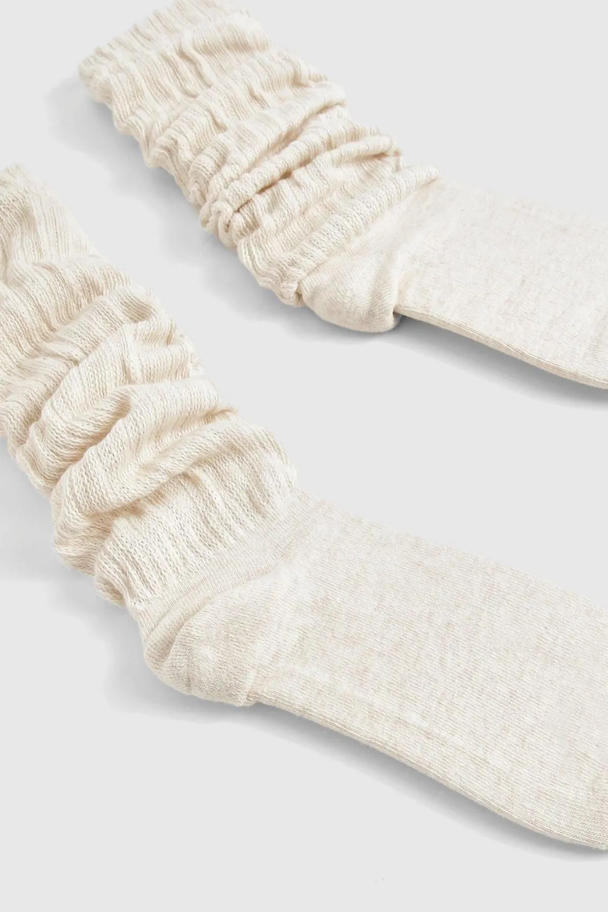 boohoo Chaussettes tricotées décontractées couleur avoine<Femme Lingerie Et Sous-Vêtements|Chaussettes