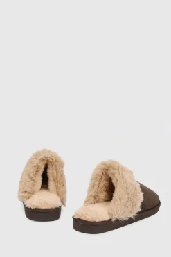 Chaussons Mules En Synthétique Doublés De Synthétique
