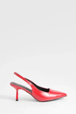 boohoo Chaussure de cour à talon bas stiletto à bride arrière< Chaussures Festives|Chaussures À Talons