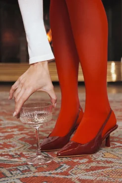Chaussure de ville à bride arrière et talon stiletto bas