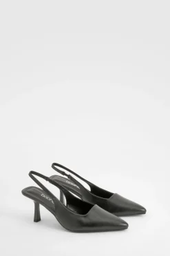 boohoo Chaussure de ville à bride arrière pour pieds larges à talon chaton< Chaussures Festives|Chaussures À Talons