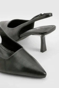 boohoo Chaussure de ville à bride arrière pour pieds larges à talon chaton< Chaussures Festives|Chaussures À Talons