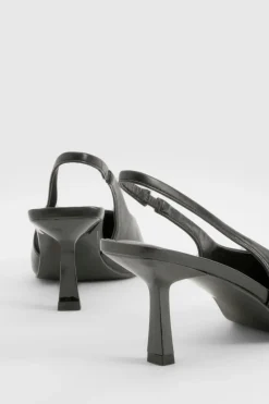 boohoo Chaussure de ville à bride arrière pour pieds larges à talon chaton< Chaussures Festives|Chaussures À Talons