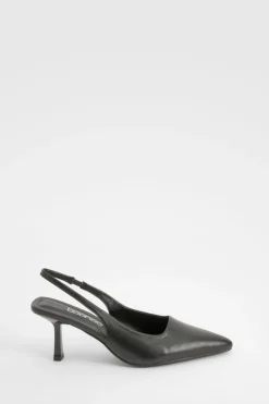 boohoo Chaussure de ville à bride arrière pour pieds larges à talon chaton< Chaussures Festives|Chaussures À Talons