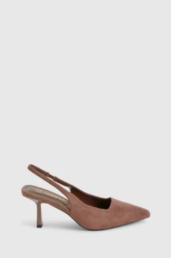 boohoo Chaussure de ville à talon bas et à bride arrière en stiletto< Looks Chocolat|Chaussures À Talons