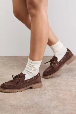 Chaussures Bateau Claire en synthétique à Semelle Épaisse