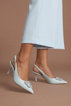 Coast Chaussures De Cour À Bride Arrière Diana En Synthétiquecuir Avec Bordure Colorée Carrée Et Talon Aiguille Moyen< Chaussures À Talons|Escarpins
