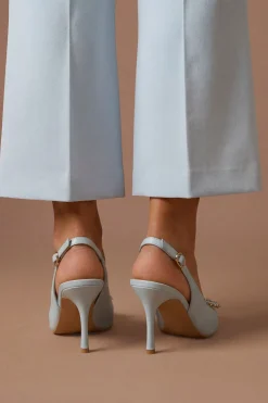 Coast Chaussures De Cour À Bride Arrière Diana En Synthétiquecuir Avec Bordure Colorée Carrée Et Talon Aiguille Moyen< Chaussures À Talons|Escarpins