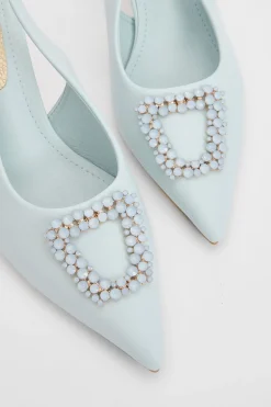 Coast Chaussures De Cour À Bride Arrière Diana En Synthétiquecuir Avec Bordure Colorée Carrée Et Talon Aiguille Moyen< Chaussures À Talons|Escarpins