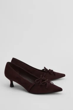 Chaussures De Cour Rita En Synthétique À Double Nœud Style Salomé Et Petit Talon