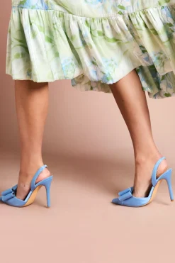 Chaussures De Cour Stiletto À Bride Arrière Avec Nœud En Satin Tamara