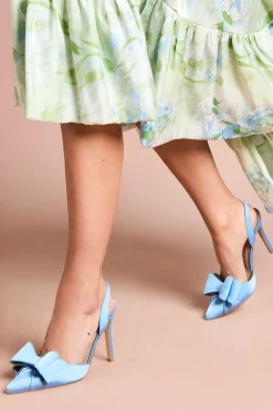 Chaussures De Cour Stiletto À Bride Arrière Avec Nœud En Satin Tamara