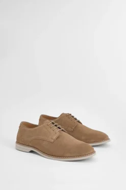 Burton Chaussures Derby En Daim Marron Clair<Homme Chaussures Et Mocassins