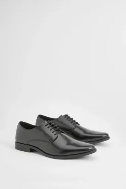 Chaussures Derby Élégantes en Cuir Noir
