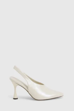 Chaussures de ville à bride arrière, talons évasés et bout carré