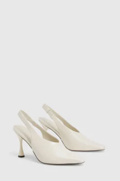 Chaussures de ville à bride arrière, talons évasés et bout carré