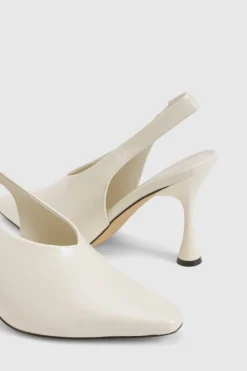Chaussures de ville à bride arrière, talons évasés et bout carré