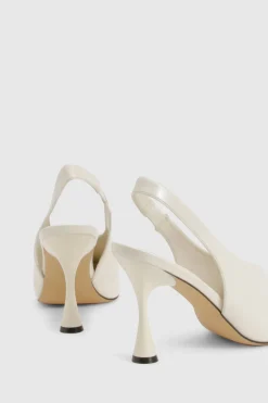 Chaussures de ville à bride arrière, talons évasés et bout carré
