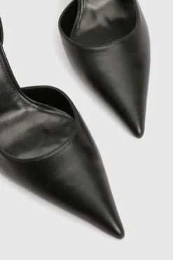 Chaussures de ville à bride arrière à talons hauts, coupe large
