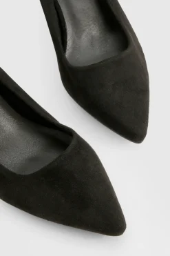 Chaussures de ville à brides arrière à talon bas pour pied large