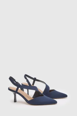 Wallis Chaussures De Ville Evelyn À Talon Bobine Avec Bride Arrière Asymétrique Et Confort Chaussette< Chaussures À Talons|Escarpins