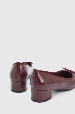 Chaussures De Ville Gracie En Synthétiquecuir Verni Avec Nœud Et Petit Talon Bloc