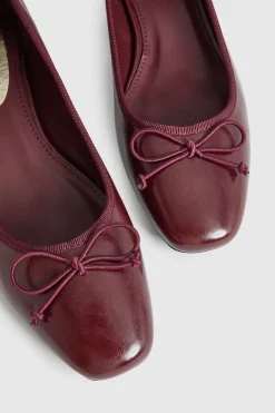 Chaussures De Ville Gracie En Synthétiquecuir Verni Avec Nœud Et Petit Talon Bloc