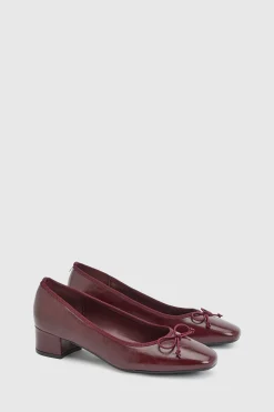 Chaussures De Ville Gracie En Synthétiquecuir Verni Avec Nœud Et Petit Talon Bloc