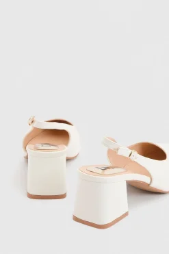 Chaussures De Ville Patricia À Bride Arrière En Synthétiquecuir Avec Talon Bloc Moyen